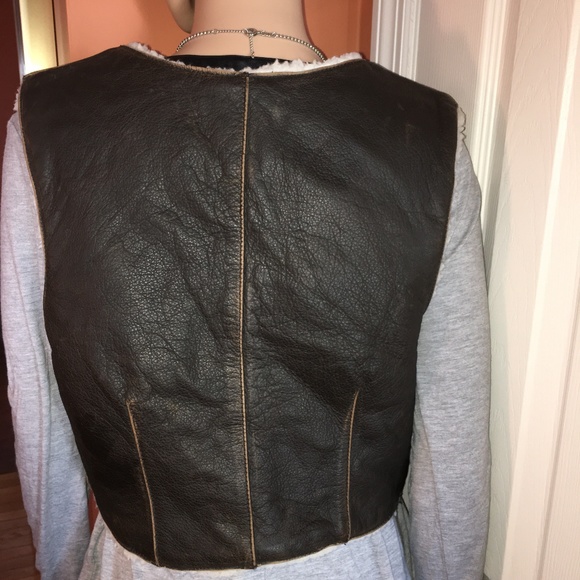 Leather and Sherpa vest from Limited - Picture 4 of 8